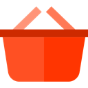 Supermarket, shopping basket, commerce, Shopping Store, online store OrangeRed icon