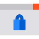 Browser, padlock, security, locked, interface, secure, Security System, Multimedia, Lock Gainsboro icon