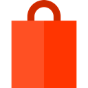 Supermarket, Shopping Store, shopping bag, online store, commerce OrangeRed icon