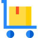 transport, commerce, Delivery, Cart, packages, trolley, Logistics Delivery, Boxes SandyBrown icon