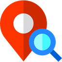 pin, placeholder, search, signs, Map Location, Map Point, Gps, map pointer OrangeRed icon