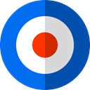 Aim, shooting, sniper, Target, weapons, Dart Board DodgerBlue icon