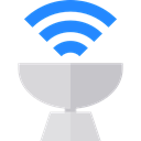antenna, Satellite Dish, wireless, technology, radar Black icon