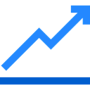 graph, Stats, chart, Business, profit, Diagram, Arrow Black icon