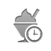 Clock, Icecream DarkGray icon