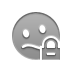 Lock, Confused, smiley DarkGray icon