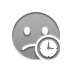 Clock, sad, smiley DarkGray icon