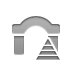 Gateway, pyramid Gray icon