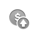 coin, Up, dollar up, Dollar DarkGray icon