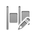 pencil, Left, distribute, horizontal Gray icon