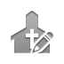 church, pencil Gray icon