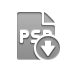 Psd, Down, File, Format Icon