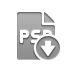 Psd, Down, File, Format DarkGray icon