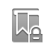 Lock, bookmark DarkGray icon