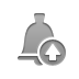 bell up, bell, Up Gray icon