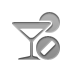 cocktail, cancel Gray icon