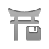 shinto, temple, Diskette Gray icon