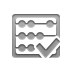 Abacus, checkmark Gray icon