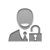 Salesman, open, Lock Gray icon