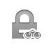 Lock, Binoculars Gray icon