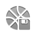 Ball, Diskette, Basketball Gray icon