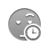 waiting, smiley, Clock DarkGray icon