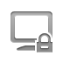 Lock, monitor Gray icon