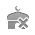 Mosque, cross Gray icon