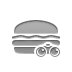 hamburger, Binoculars DarkGray icon