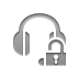 Lock, open, Headset Icon