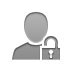 user, open, Lock Gray icon