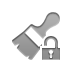 Brush, open, Lock, wide Gray icon