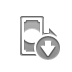 Down, payment Gray icon