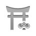 temple, shinto, Binoculars Gray icon