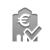 Euro, Bank, checkmark DarkGray icon