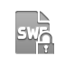 Format, swf, open, File, Lock Gray icon