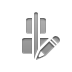pencil, Center, Align, vertical Gray icon