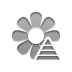 Flower, pyramid Gray icon