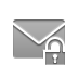 Lock, envelope, open DarkGray icon