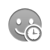 Clock, smiley DarkGray icon