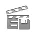 Clapperboard, Diskette Gray icon