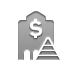 Bank, pyramid Gray icon