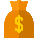 savings, Currency, investment, Business, money bag, Bank DarkOrange icon