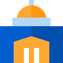 museum, buildings, Monument, City Hall, Bank Goldenrod icon