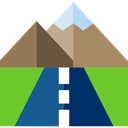 nature, highway, mountains, Road, landscape YellowGreen icon
