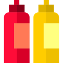 Sauces, ketchup, food, Condiment, Sauce, Mustard, Spicy Gold icon
