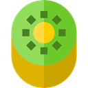 Fruit, vegetarian, Kiwi, food, vegan, Healthy Food, organic, diet YellowGreen icon