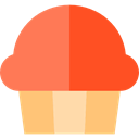 food, baked, muffin, Dessert, Bakery, sweet, cupcake Coral icon