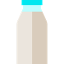 Milk Bottle, milk, Coffee Shop, drink, food Black icon