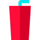 Take Away, sugar, Unhealthy, beverage, food, drink, straw Crimson icon